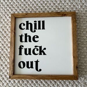 Chill Out Wooden Framed Wall Art